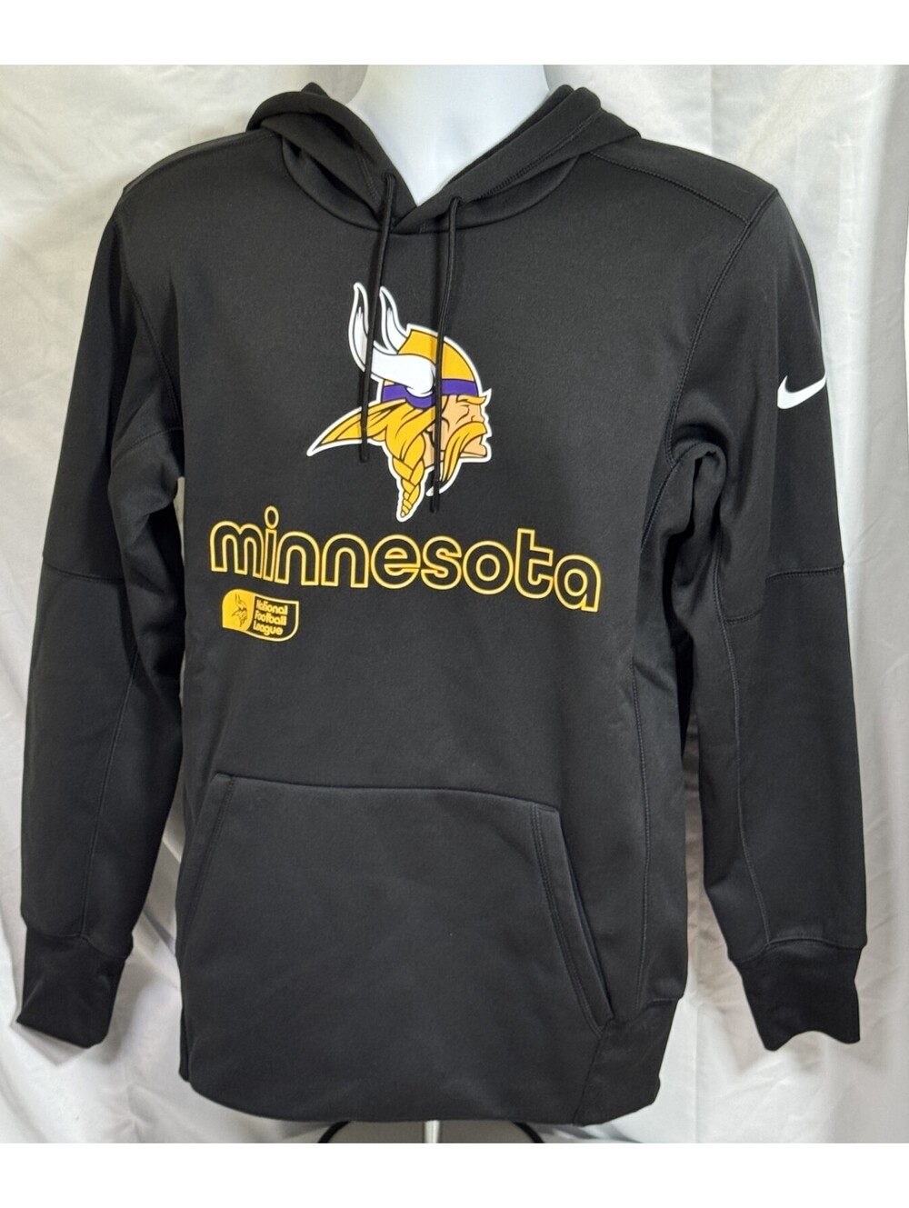 Nike Black Minnesota Vikings Sideline Performance Pullover Hoodie Mens M NWT NEW